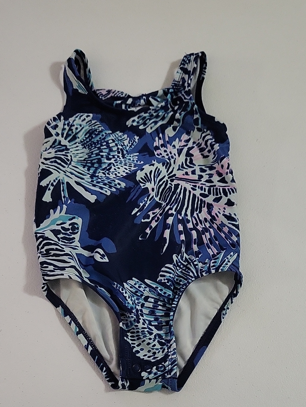 Carter's Navy Blue Tropical Shell One-Piece Swimsuit